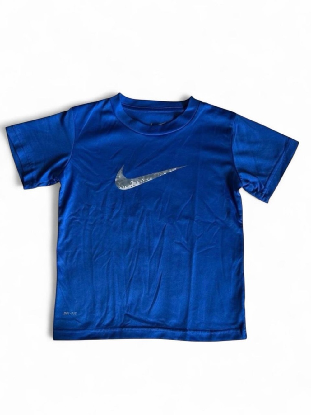 Nike Boys Blue Dri-FIT Swoosh T-Shirt | Size 6 | Activewear